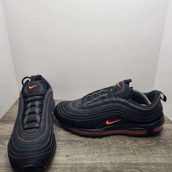 NIKE AIR MAX 97 Mens Trainers US 13 Black Hyper Crimson CD1531-001 - Picture 1 of 10